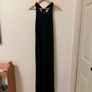 Gap Jersey Maxi Dress with Racerback in Black | Size Small